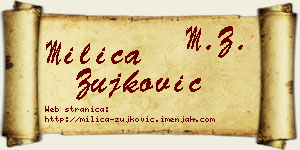 Milica Žujković vizit kartica